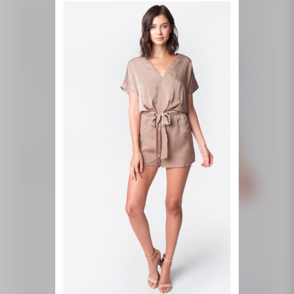 Gold Tie Romper